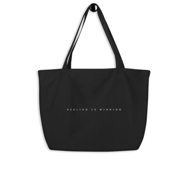 "Healing is Winning" Large organic tote bag